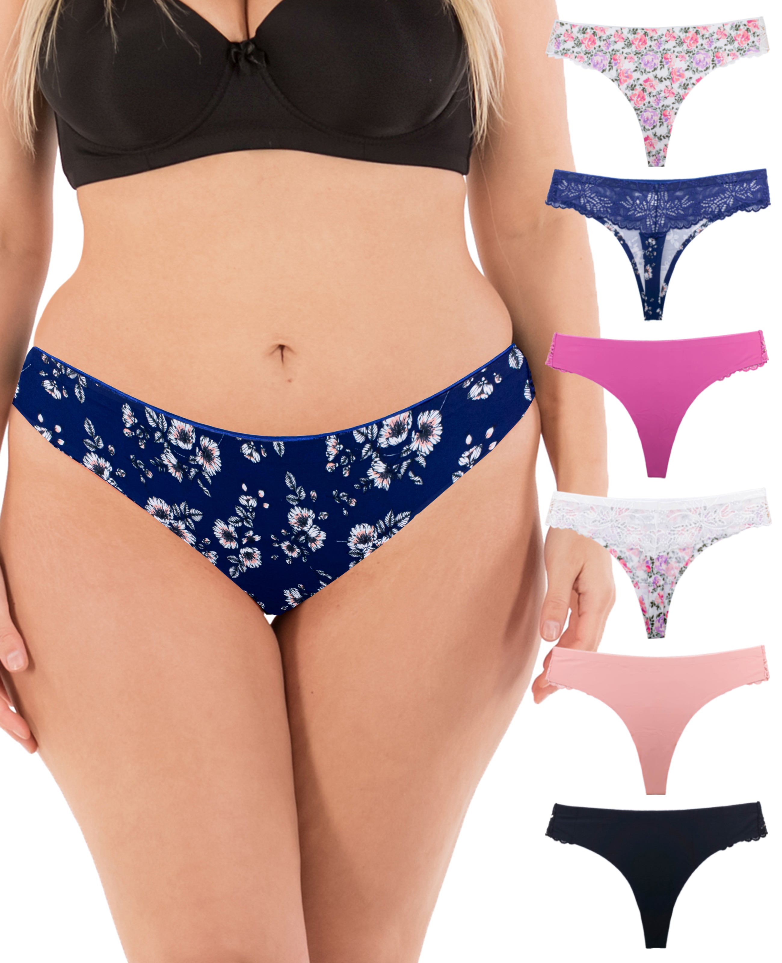 XL-3XL Women's Underwear Sexy Lace Panties Plus Size High Waist