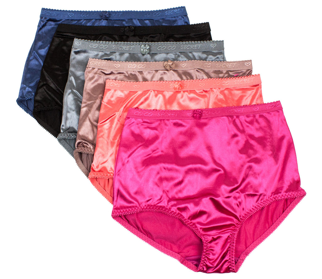 Satin Full Coverage Brief Panties (6 Pack) – B2BODY - Formerly Barbra ...