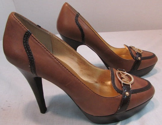 Michael Kors Brown Leather High Heels – MA & PAS TREASURES CONSIGNMENT &  AUCTIONS