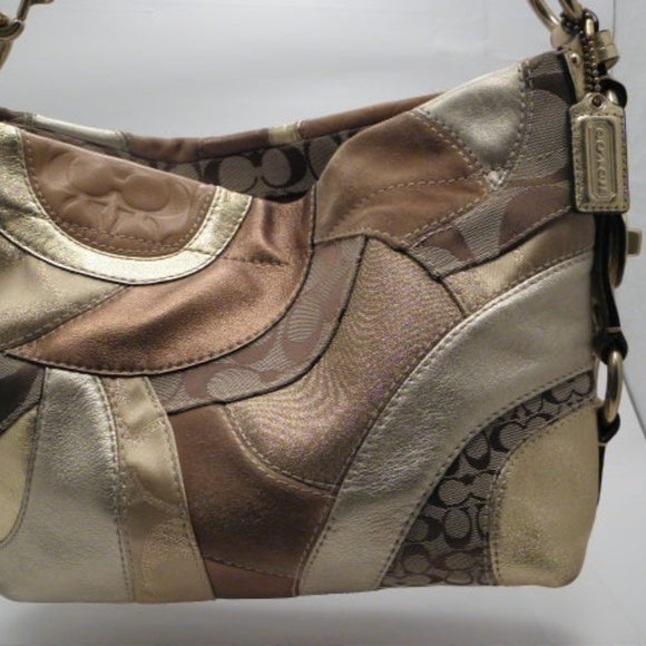 Coach Carly Signature Patchwork Shoulder Bag – MA & PAS TREASURES  CONSIGNMENT & AUCTIONS