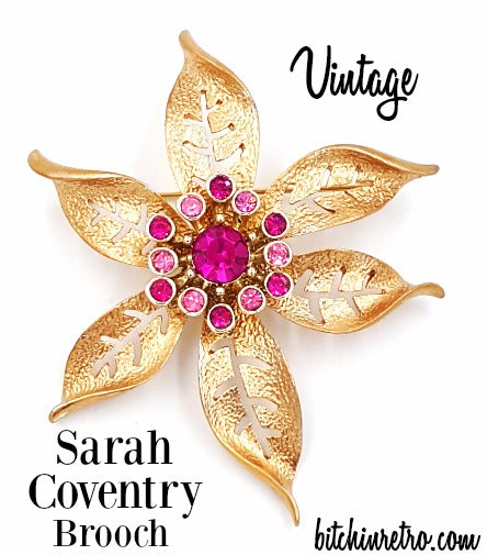 vintage flower brooch