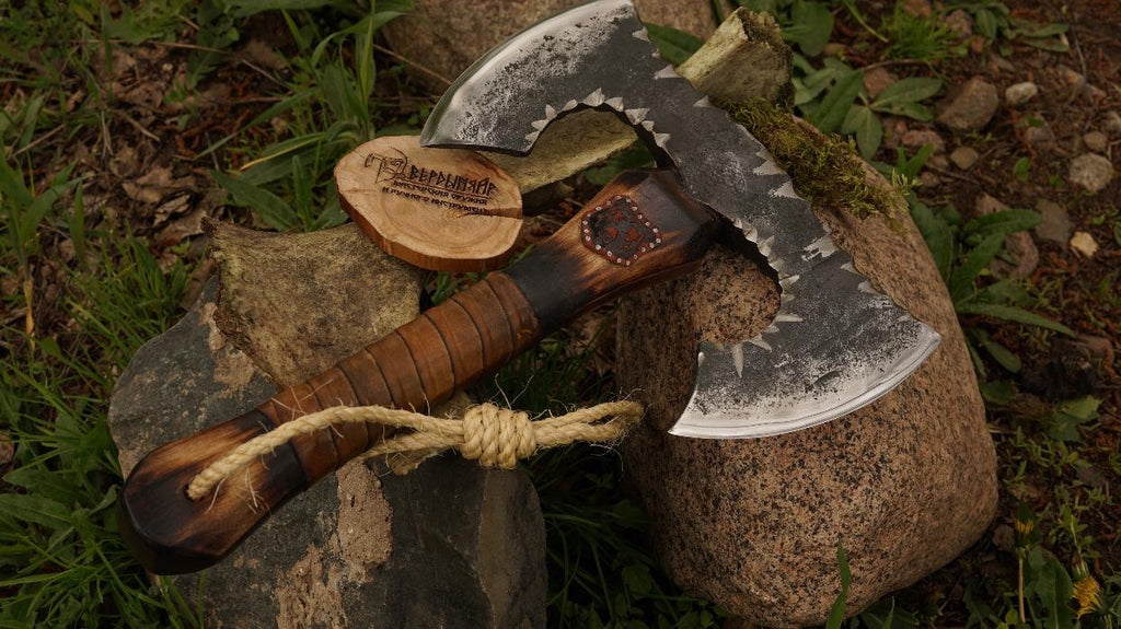 Double Sided Gnome Axe Vikingarmoury