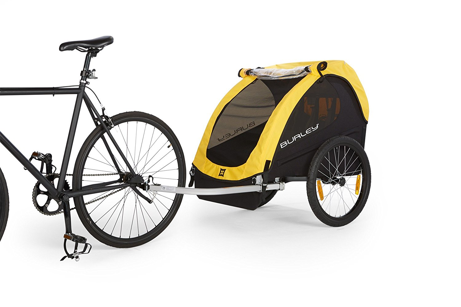 yellow bike trailer