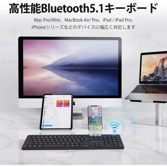 Iclever ワイヤレスキーボード Ic Bk24 Bluetooth5 1 ブルートゥースキーボード 3台同時接続 無線 ヒアアンドシー ショップ