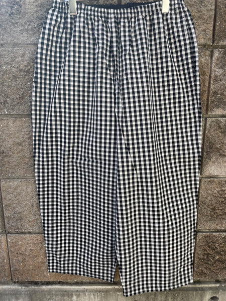 Porter Classic - GINGHAM CHECK PEACE PANTS -BLACK- ポータークラシック ギンガムチェックピースパンツ  ブラック