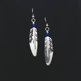 FEATHER EARRINGS LAPIS