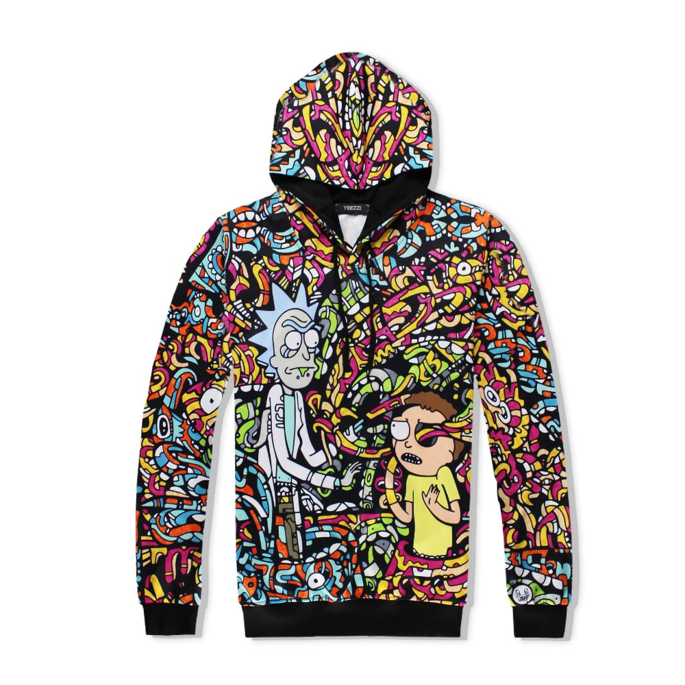 rick and morty 3d sweatshirt