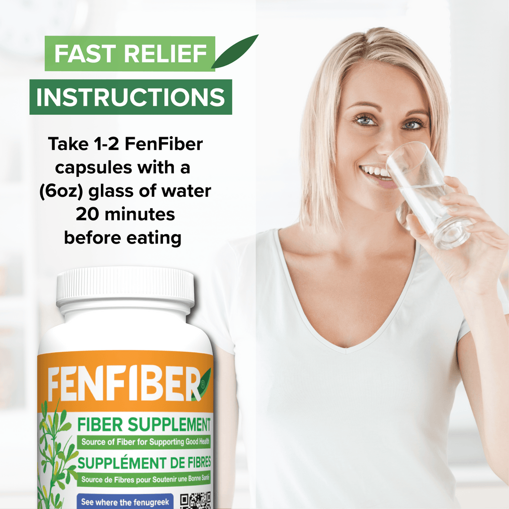 Fenfiber Fenugreek Natural Fiber Supplement for Heartburn | Recommended Intake