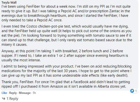 Fenfiber Review from Facebook