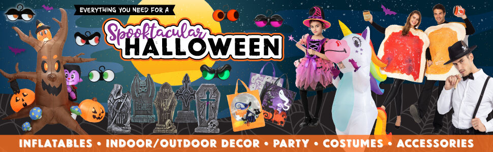 HALLOWEEN COSTUMES, ACCESSORIES, PARTY DECOR & MORE