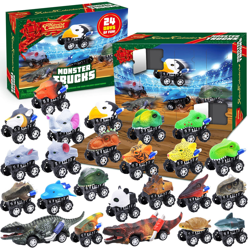 Joyin Advent Calendar With Monster Truck Toys Set