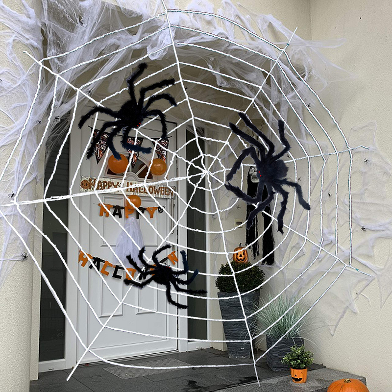 Joyin | Halloween Decor - Giant Black Spiders With Web