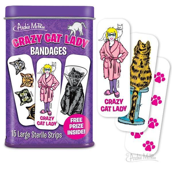 Crazy Cat Lady Cuts Adhesive Band Aids Nova Knox