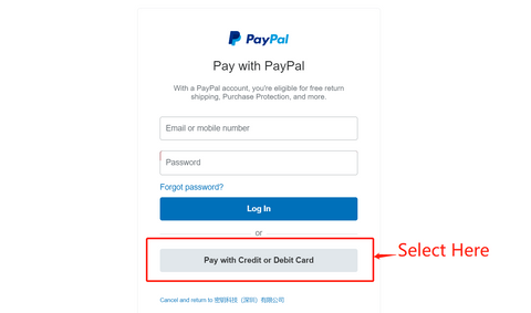 PayPal site