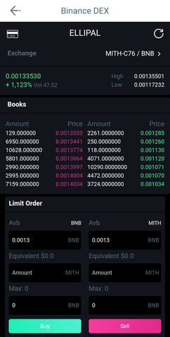 ELLIPAL exchange Binance DEX hardware wallet cold wallet