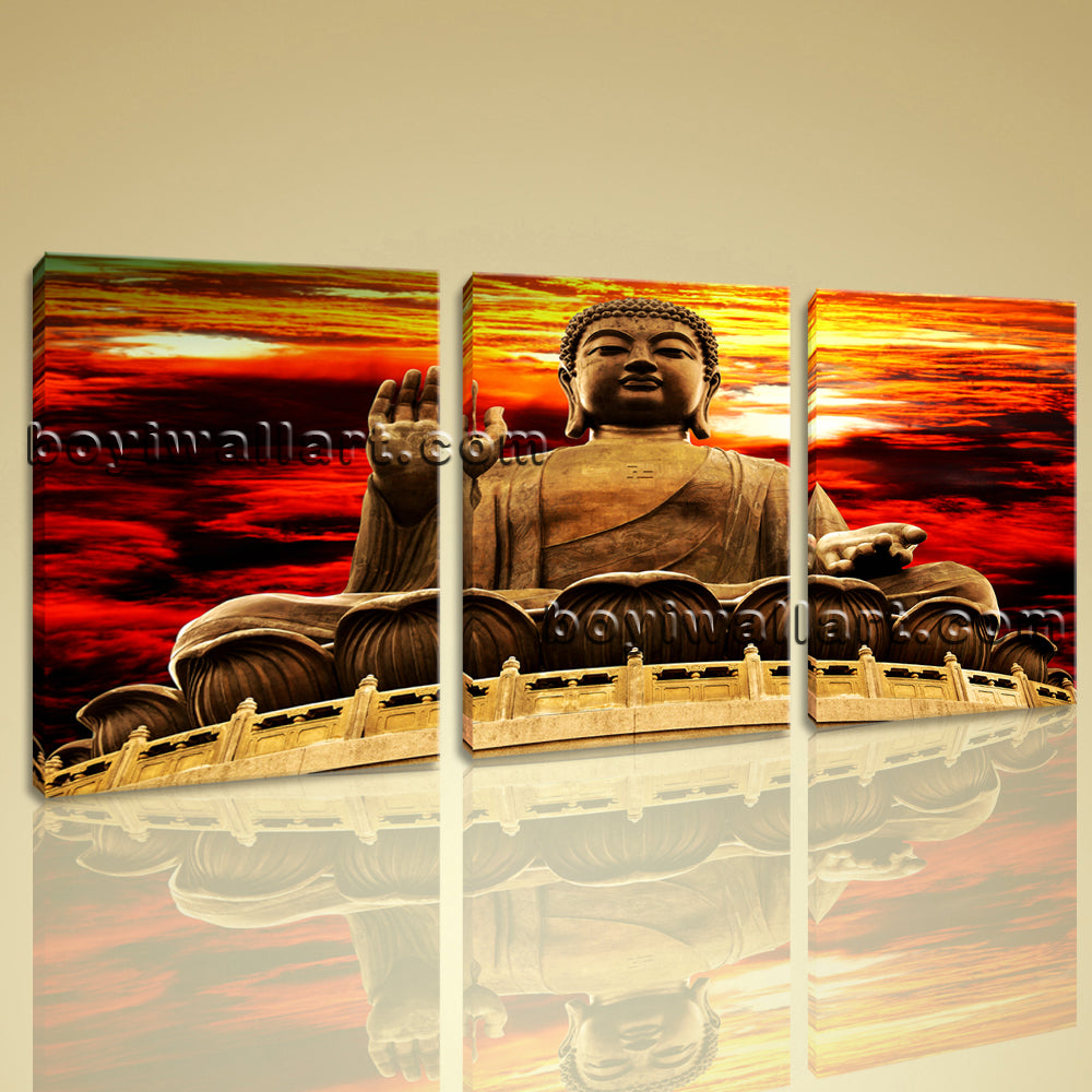 Large Abstract Feng Shui Zen Wall Art Print On Canvas Buddha Picture H Oil Painting Shops