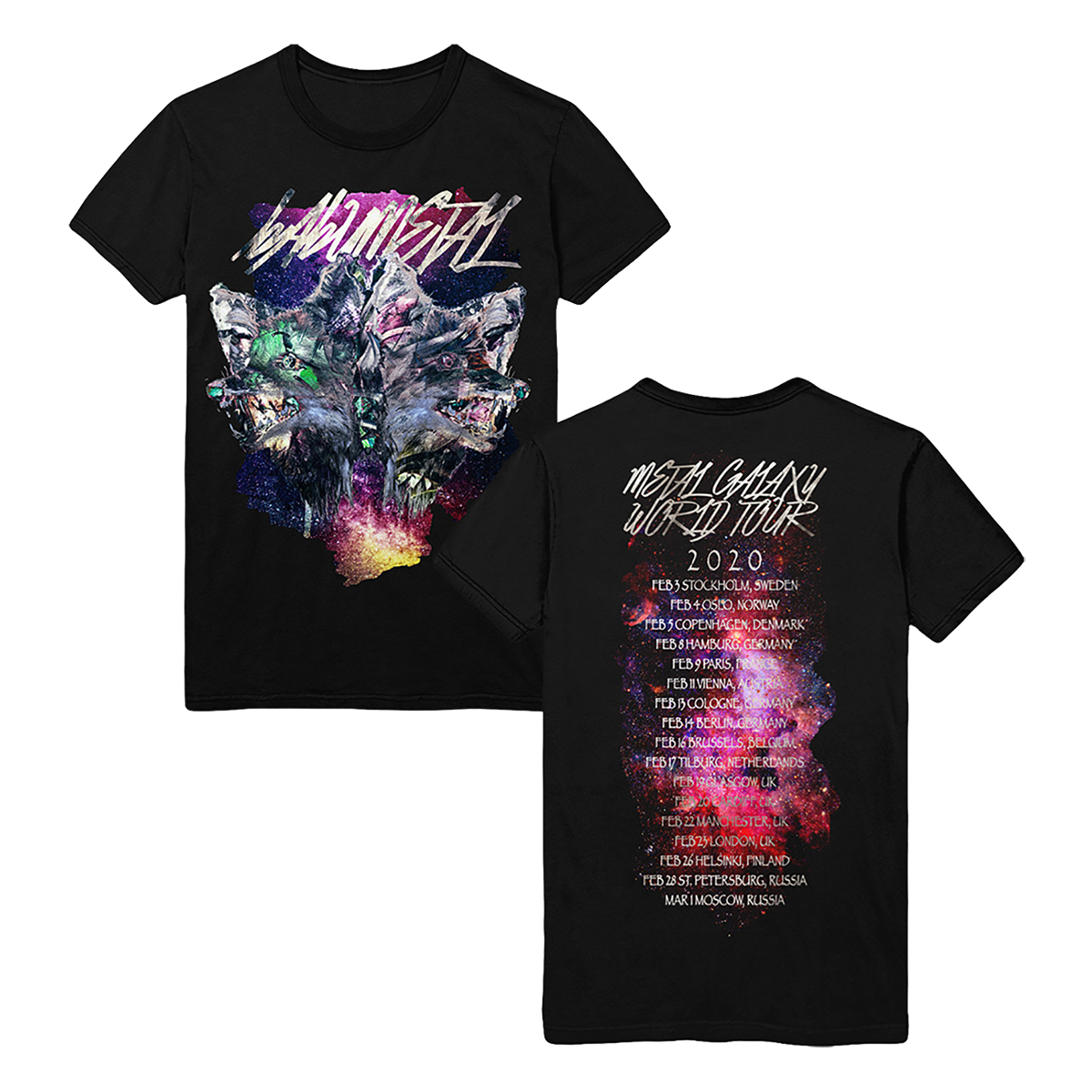 FOXES MONTAGE -MGWT EU VER.- TEE - BABYMETAL UK STORE product image