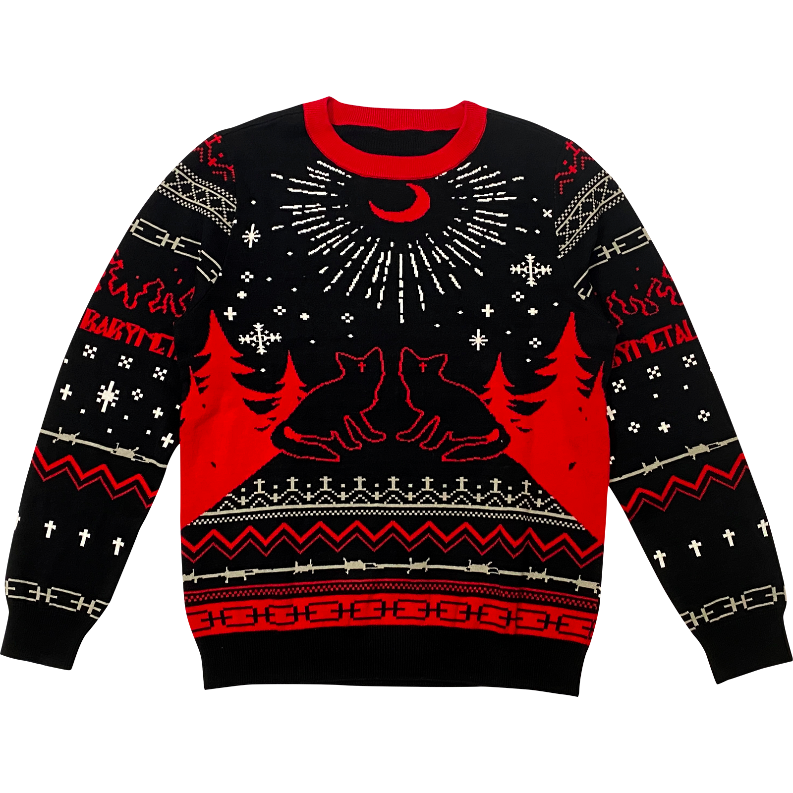 red holiday sweater