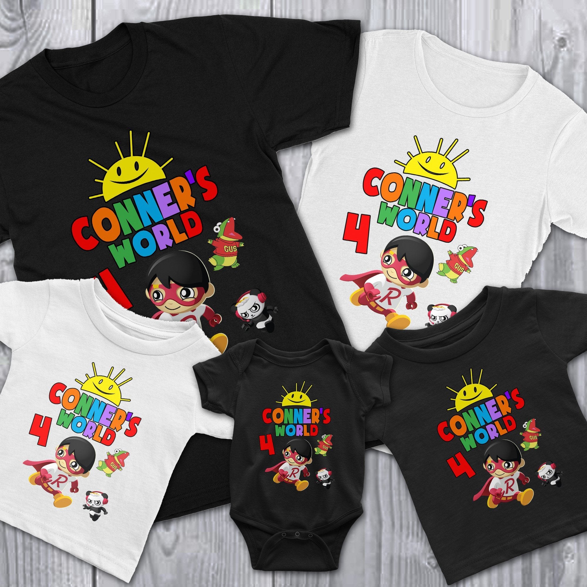 Matching Family Personalized Ryan's World Birthday Shirt – Cuztom Threadz