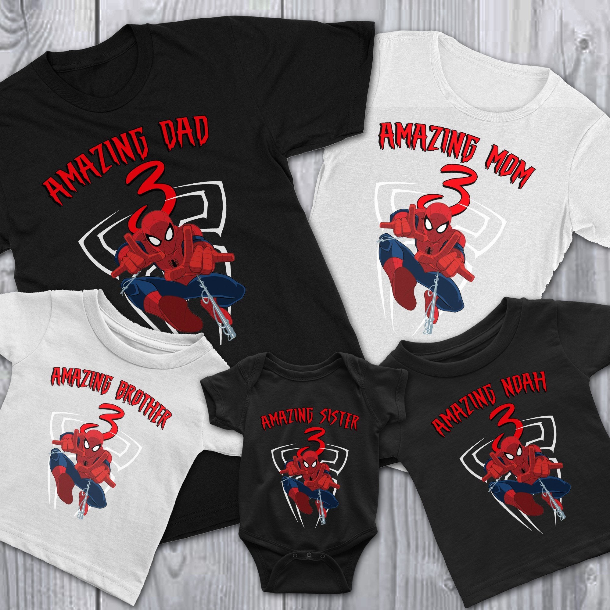 Personalized Spiderman Birthday Shirt – Cuztom Threadz