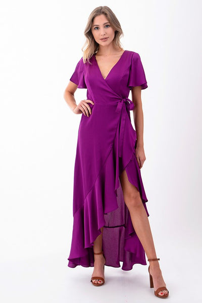 magenta maxi dress