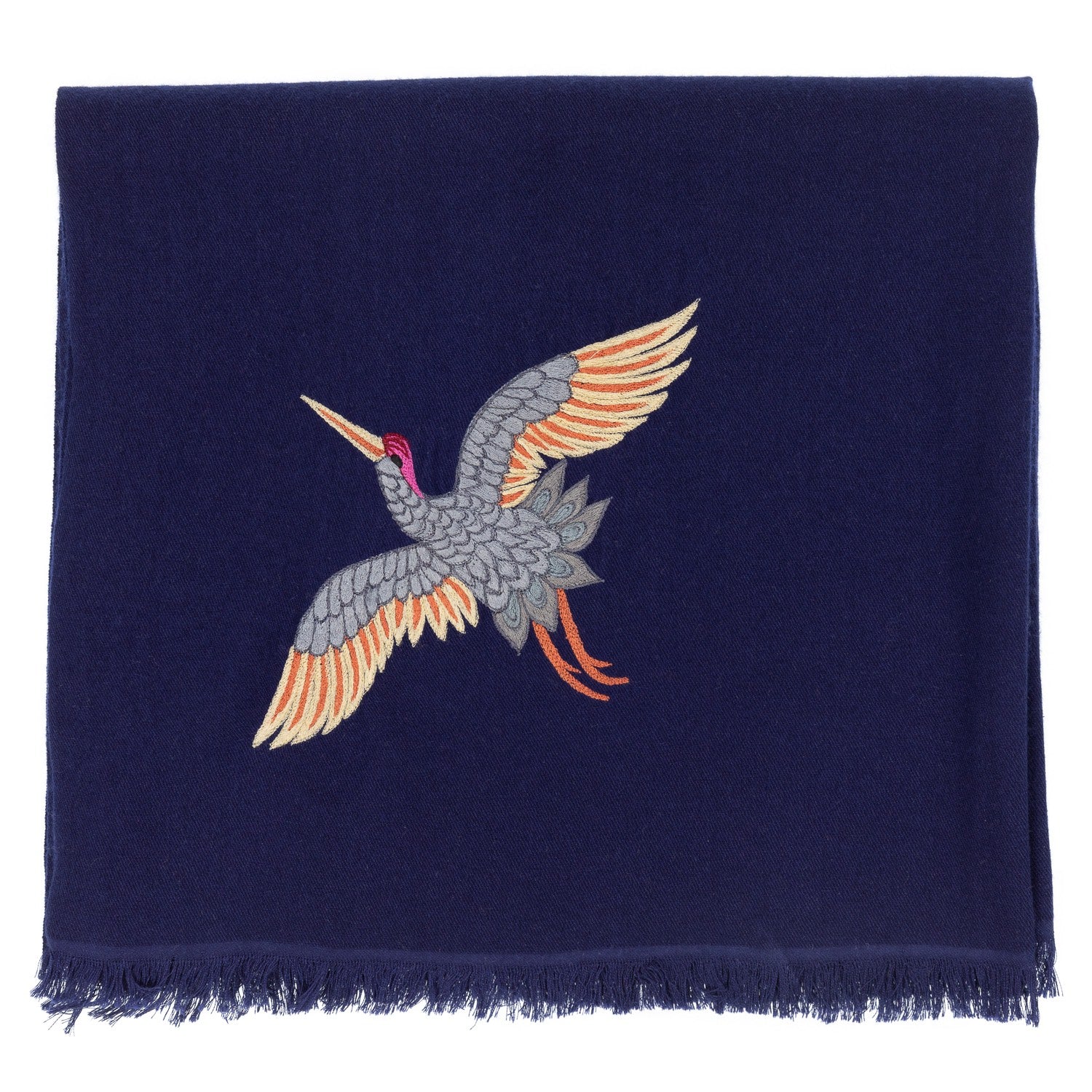embroidered cashmere scarf