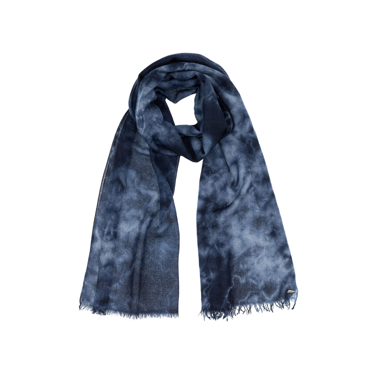 indigo cashmere scarf