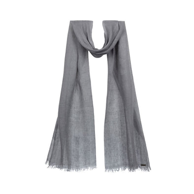 gray linen scarf