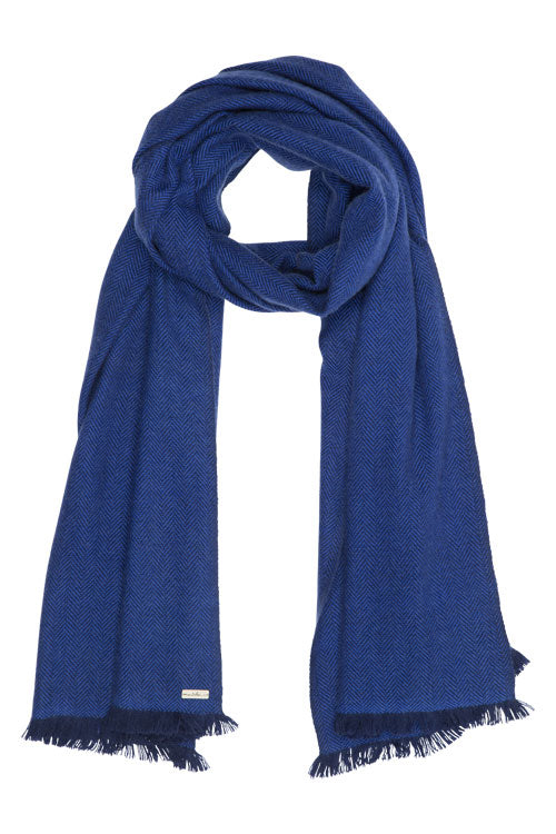 indigo cashmere scarf