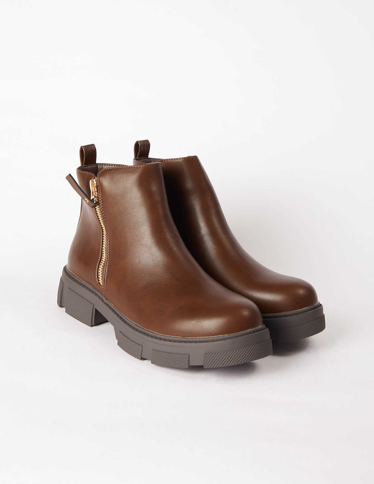 Chunky Ankle Boots - UK 3 (EU 36) / CHOCOLATE