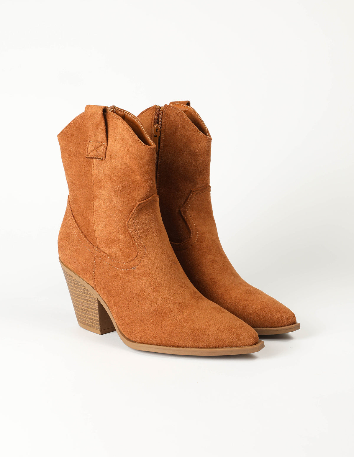 Suede Western Cowboy Boots - Mar