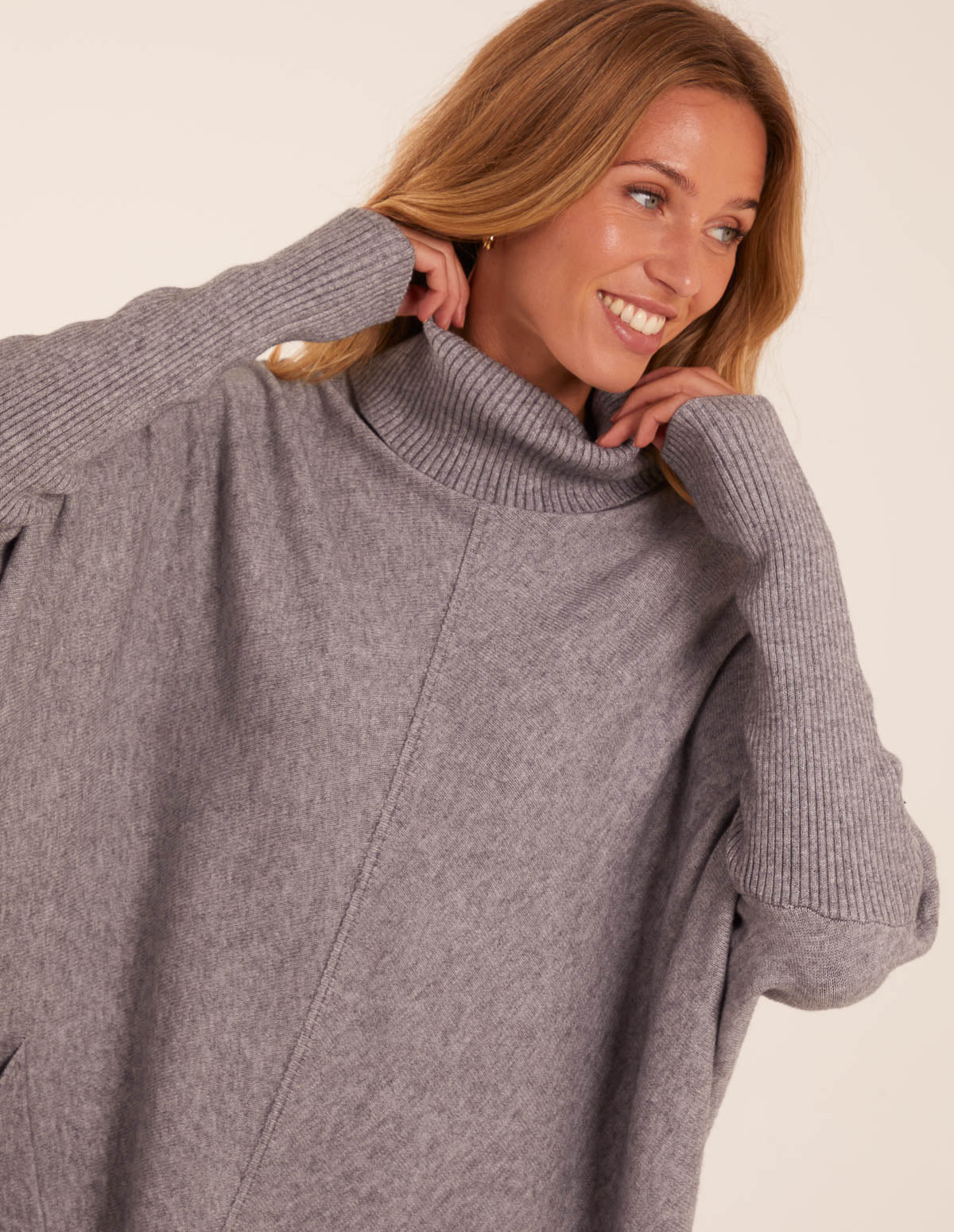 Roll Neck Pocket Jumper 