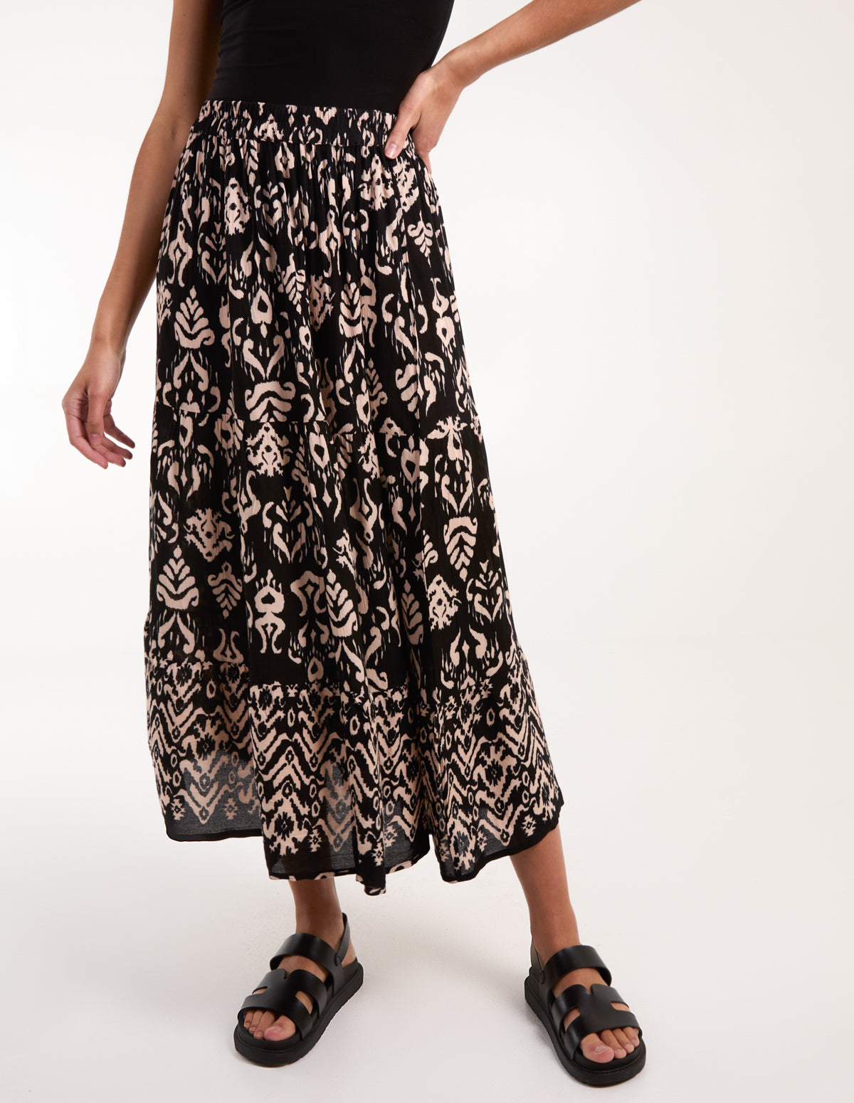 Printed Midi Skirt 