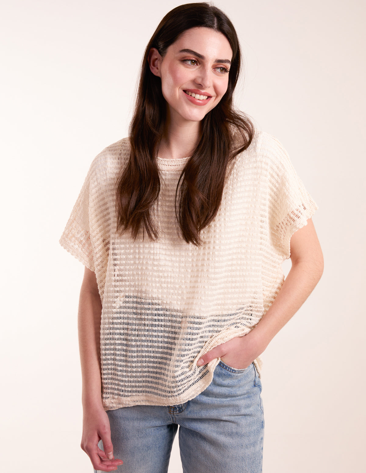 Crochet Batwing Oversized Top 