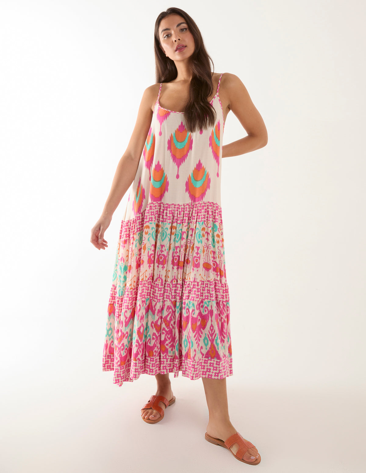 Cami Tiered Printed Dress 