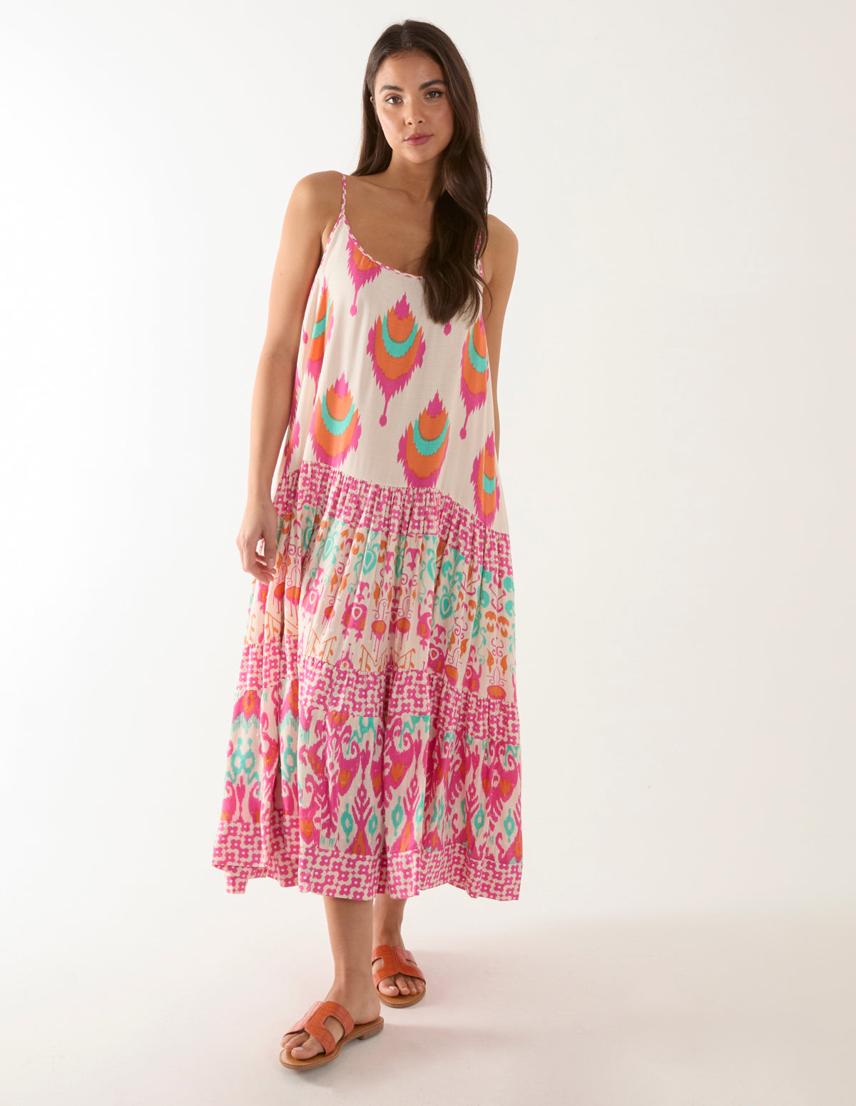 Cami Tiered Printed Dress 