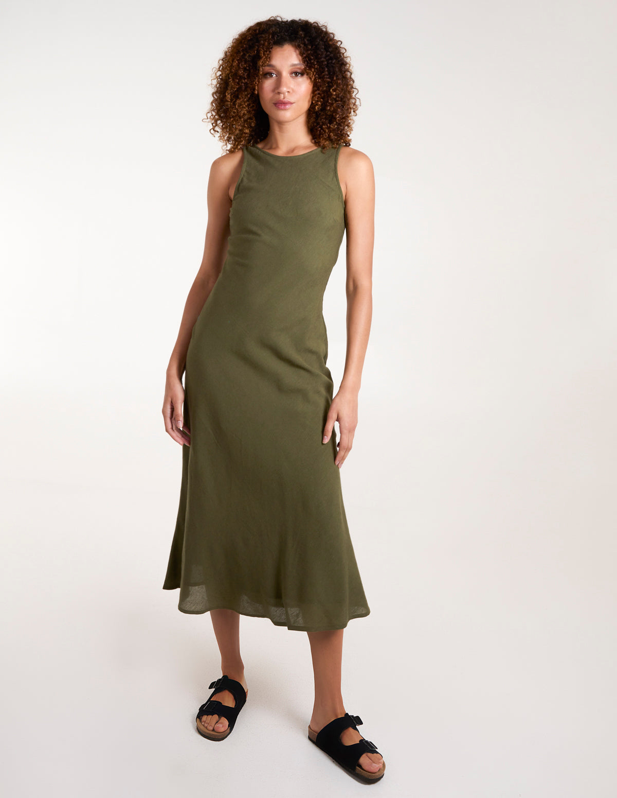 Bias Cut Midi Dress 