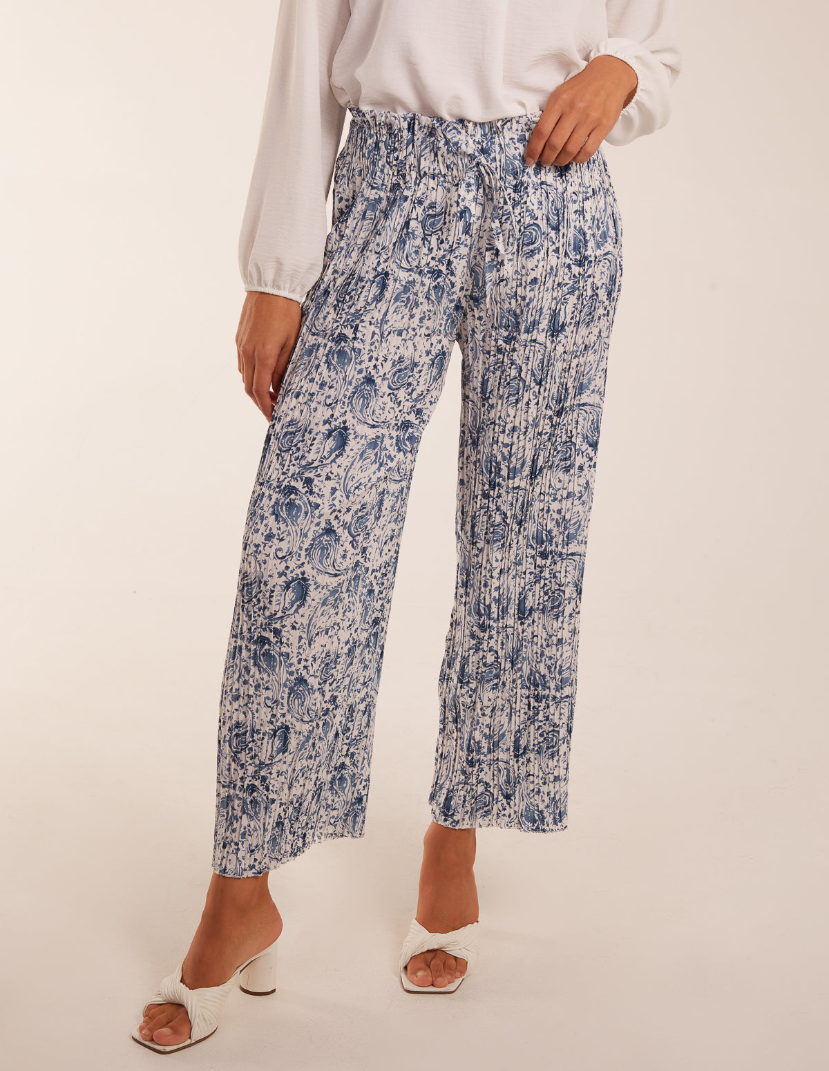 Paisley Wide Leg Culotte Trousers 