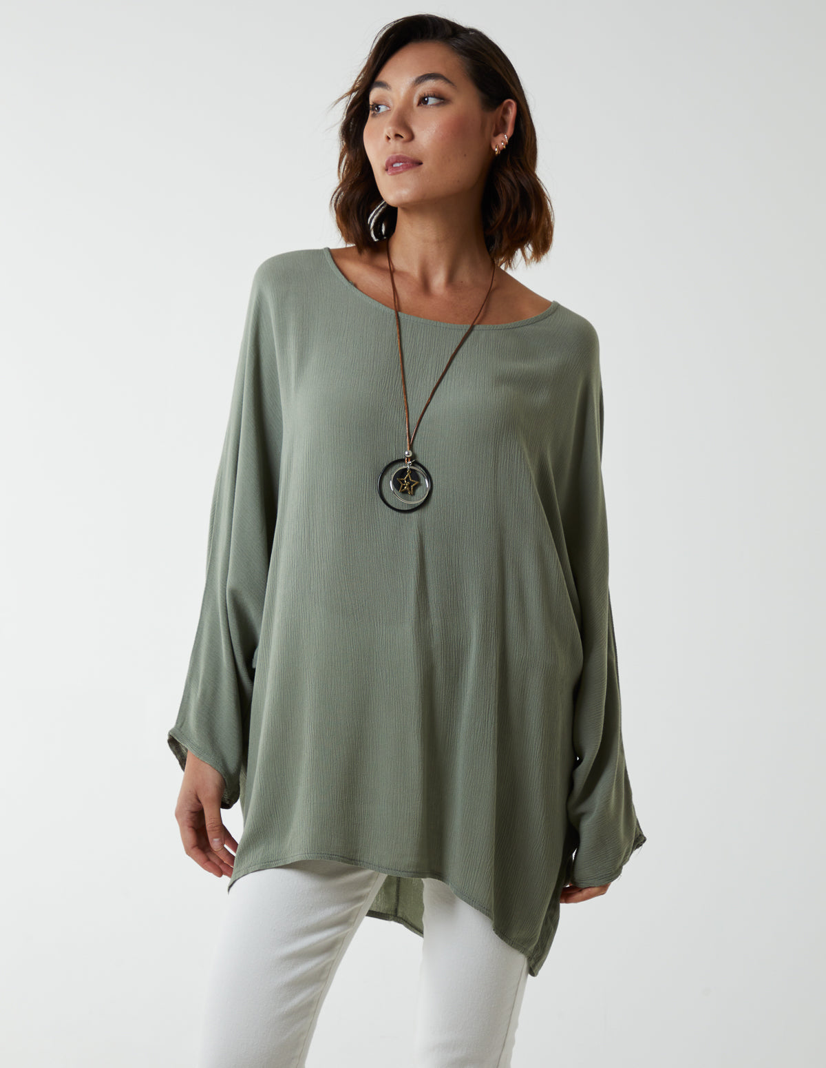 Cheesecloth Necklace Top 