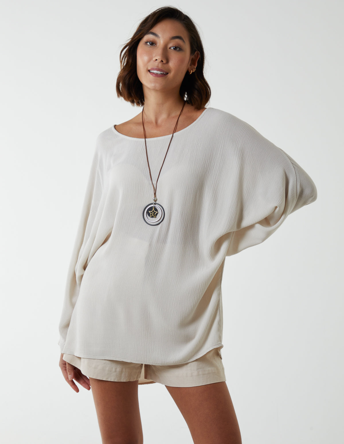 Cheesecloth Necklace Top 