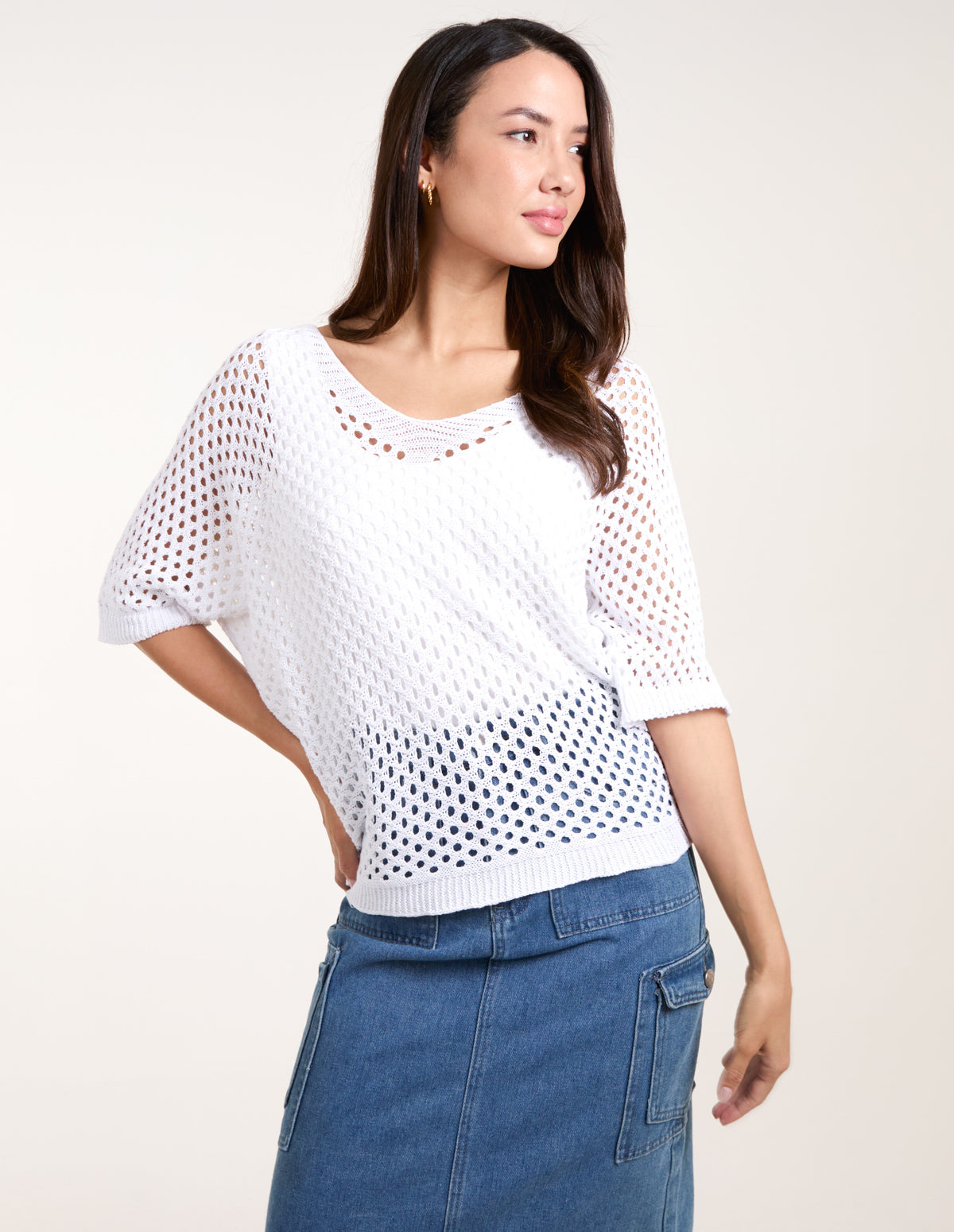 Crochet V Neck Top 