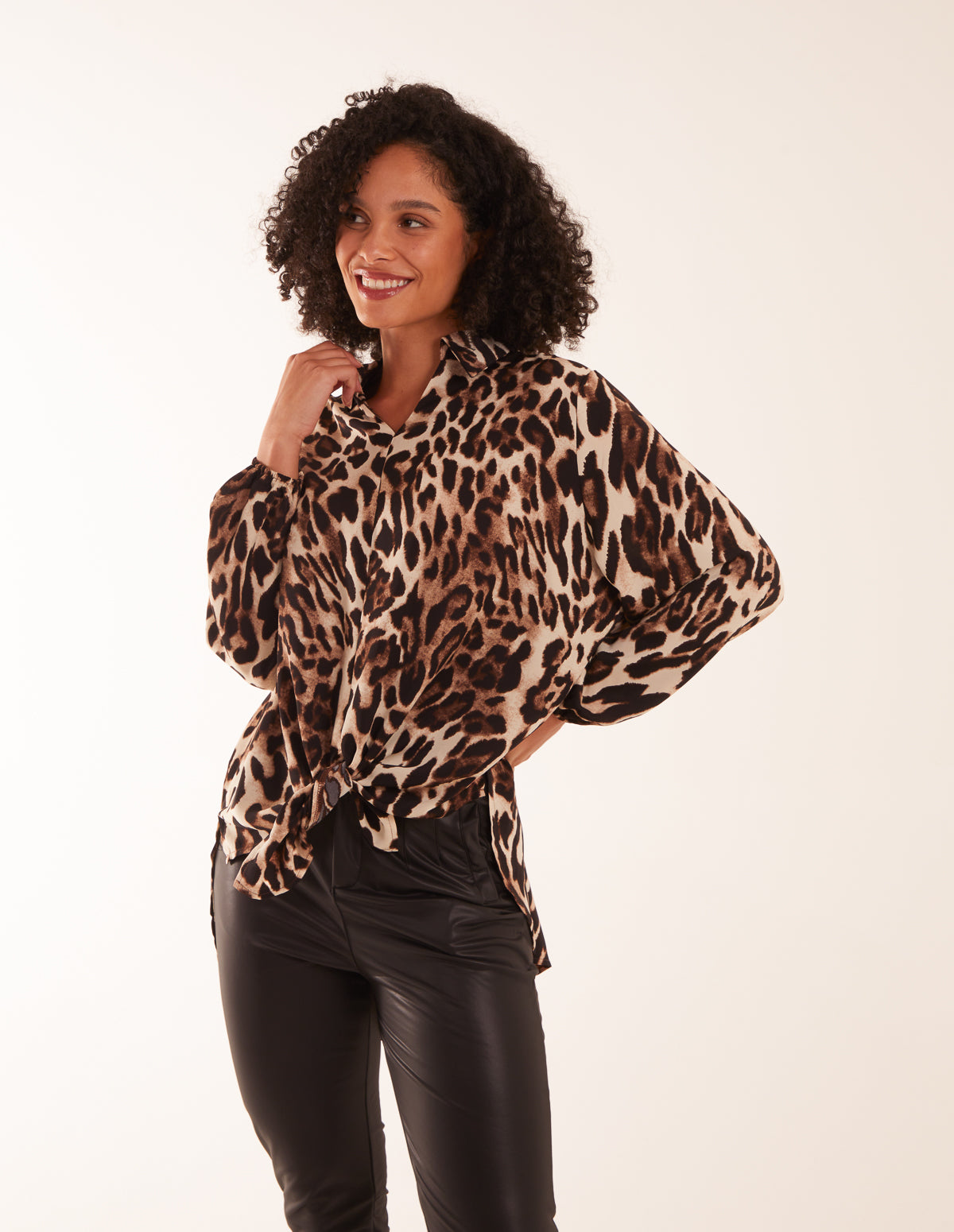 Animal Hi Low Hem Blouse 