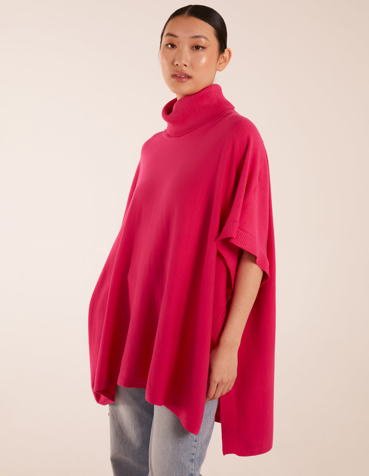 High Neck Poncho 