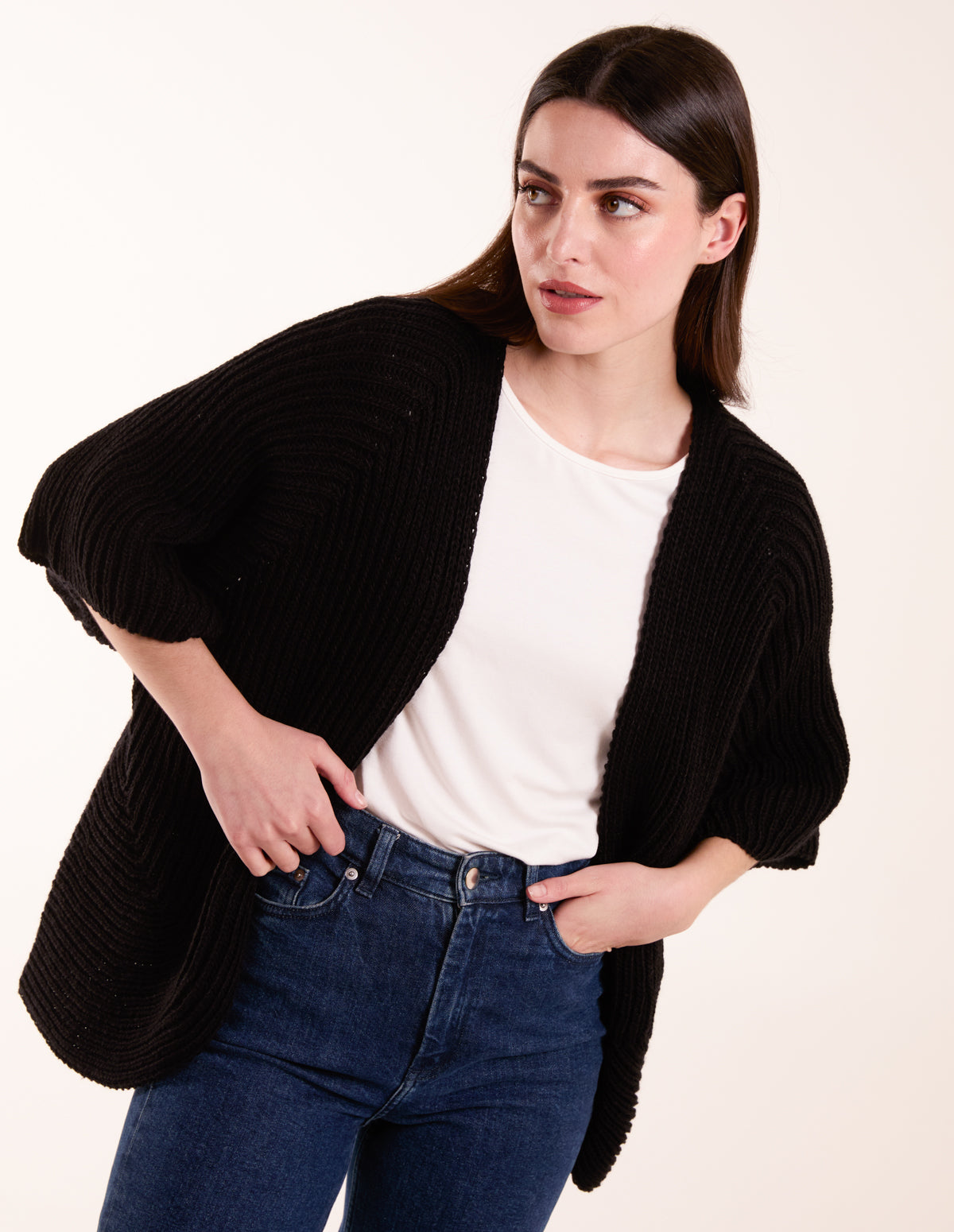 Knitted Mid Length Cardigan 