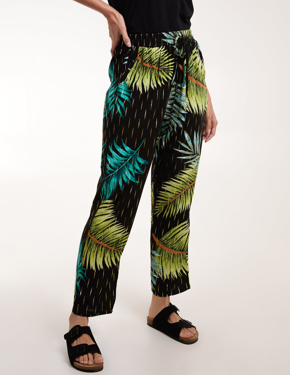 Palm Print Trousers 