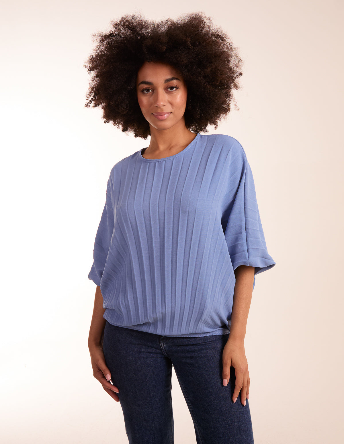 Pleated Batwing Top 