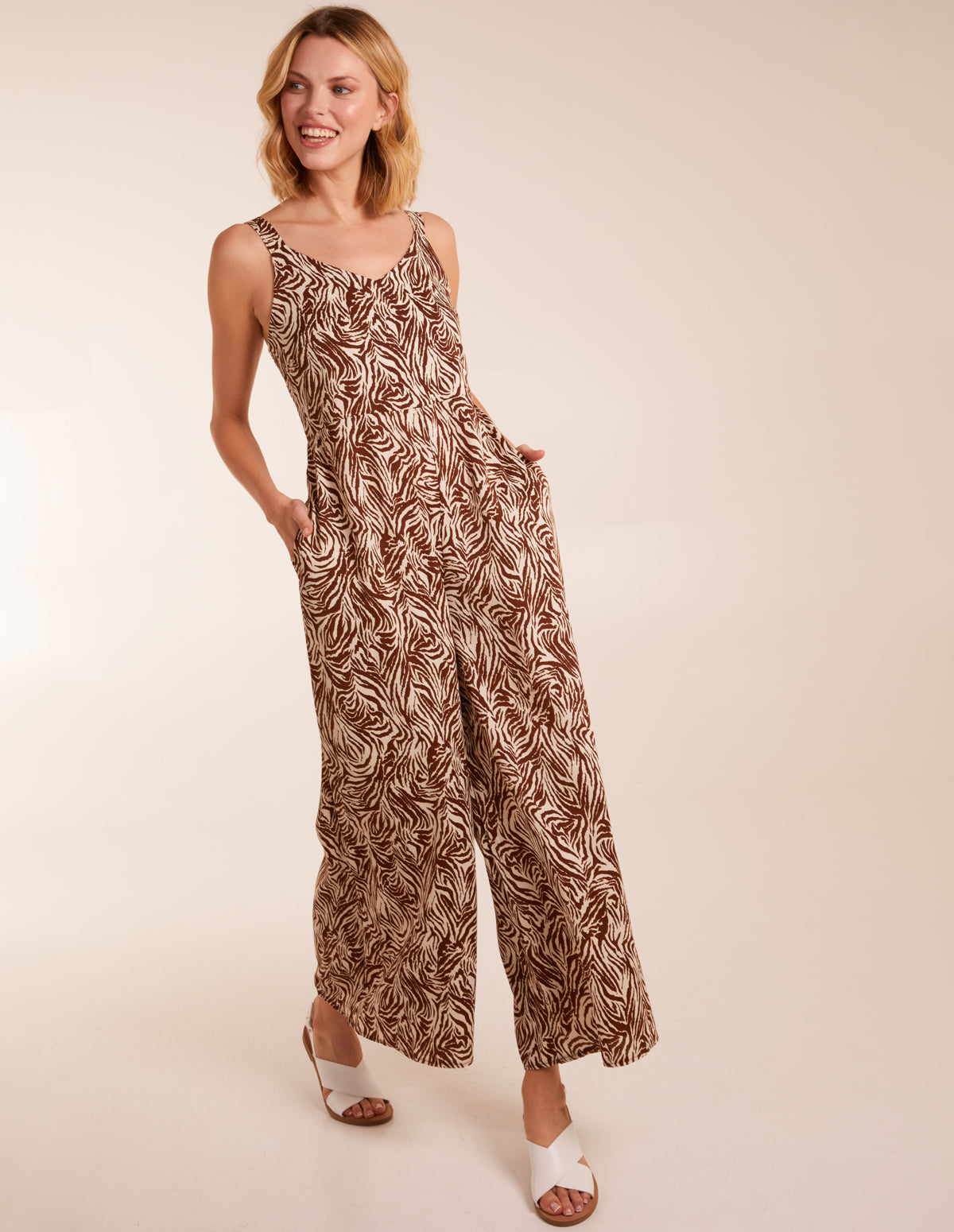 Printed Side Pocket Jumpsuit 