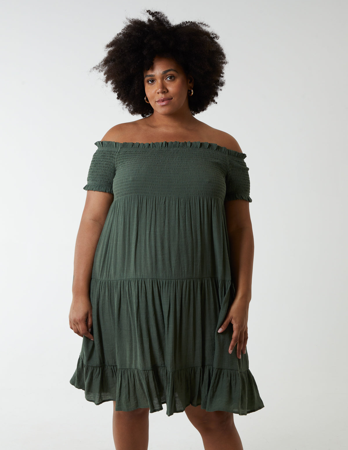 Curve Off Shoulder Floaty Dress 