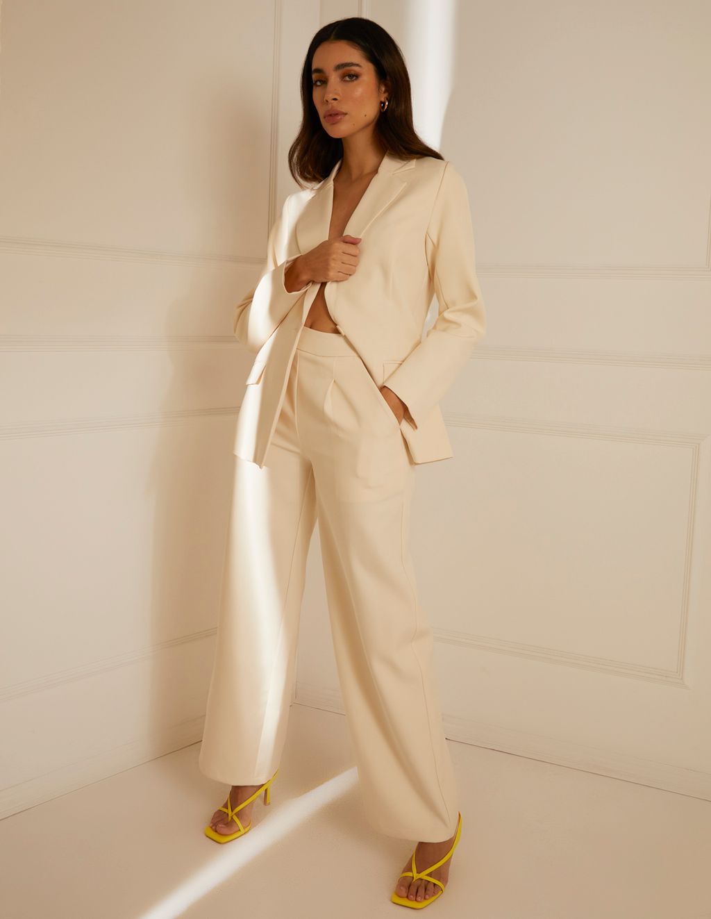 Wide Leg Suit Trousers 