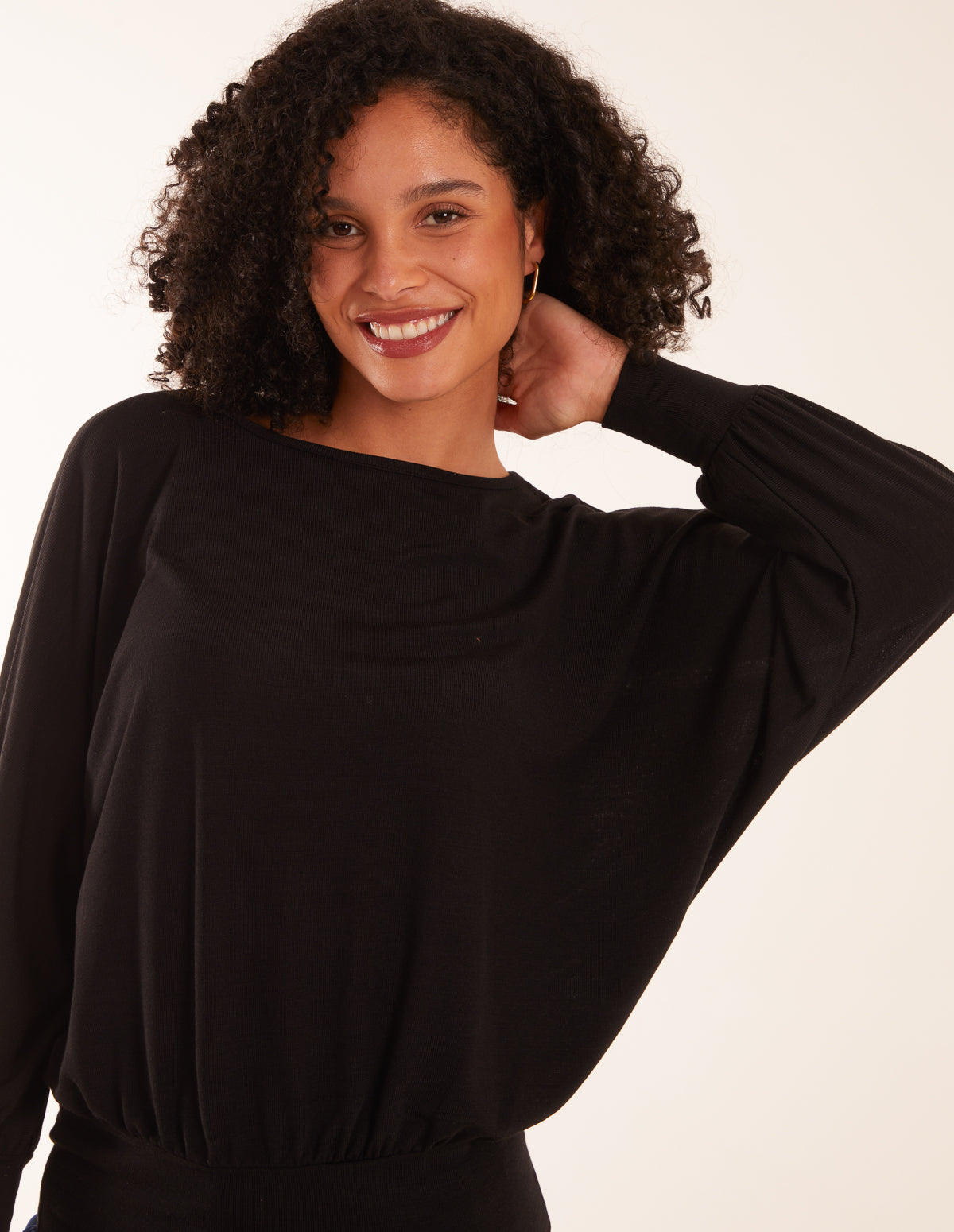 Cut And Sew Batwing Top 